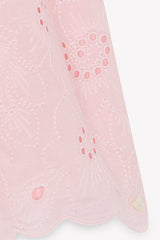 TARTINE ET CHOCOLAT HIGHWAISTED EYELET SCALLOPE DRESS