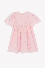 TARTINE ET CHOCOLAT HIGHWAISTED EYELET SCALLOPE DRESS