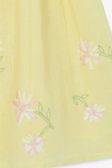 TARTINE ET CHOCOLAT FLOWY SLEEVE FLOWER EMB. DETAIL DRESS