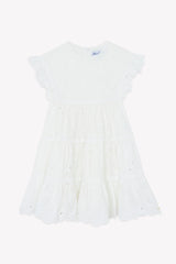 TARTINE ET CHOCOLAT EYELET TIERED RUFFLE SLEEVE JUMPER
