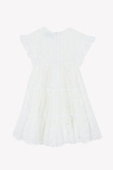 TARTINE ET CHOCOLAT EYELET TIERED RUFFLE SLEEVE JUMPER