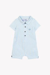 TARTINE ET CHOCOLAT SHORT SLEEVE COLLAR BUTTON UP ROMPER