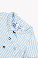 TARTINE ET CHOCOLAT SHORT SLEEVE COLLAR BUTTON UP ROMPER