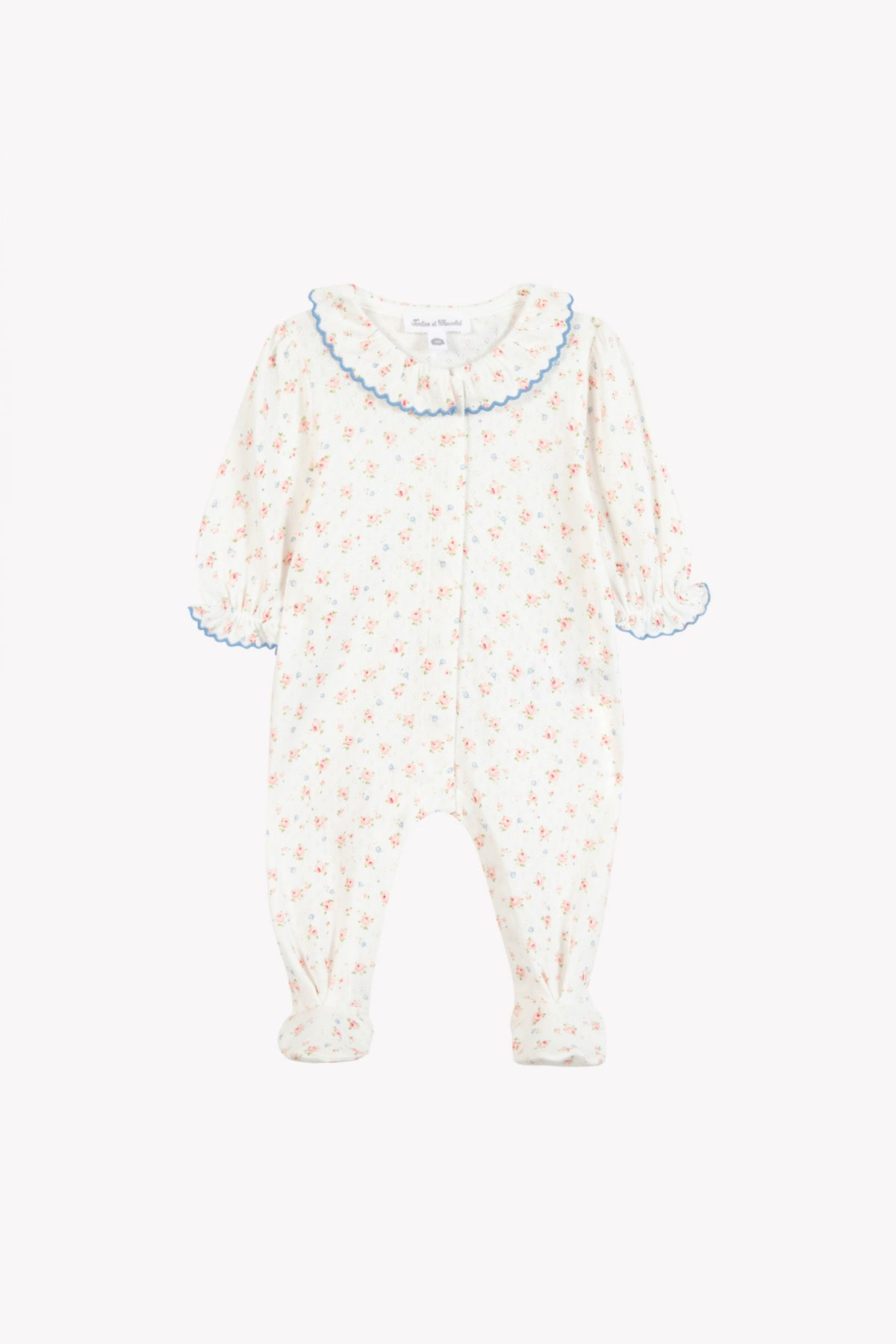 TARTINE ET CHOCOLAT 2PC FOOTIE WITH PRINTED COLLAR AND HAT