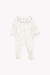 TARTINE ET CHOCOLAT 2PC FOOTIE WITH PRINTED COLLAR AND HAT
