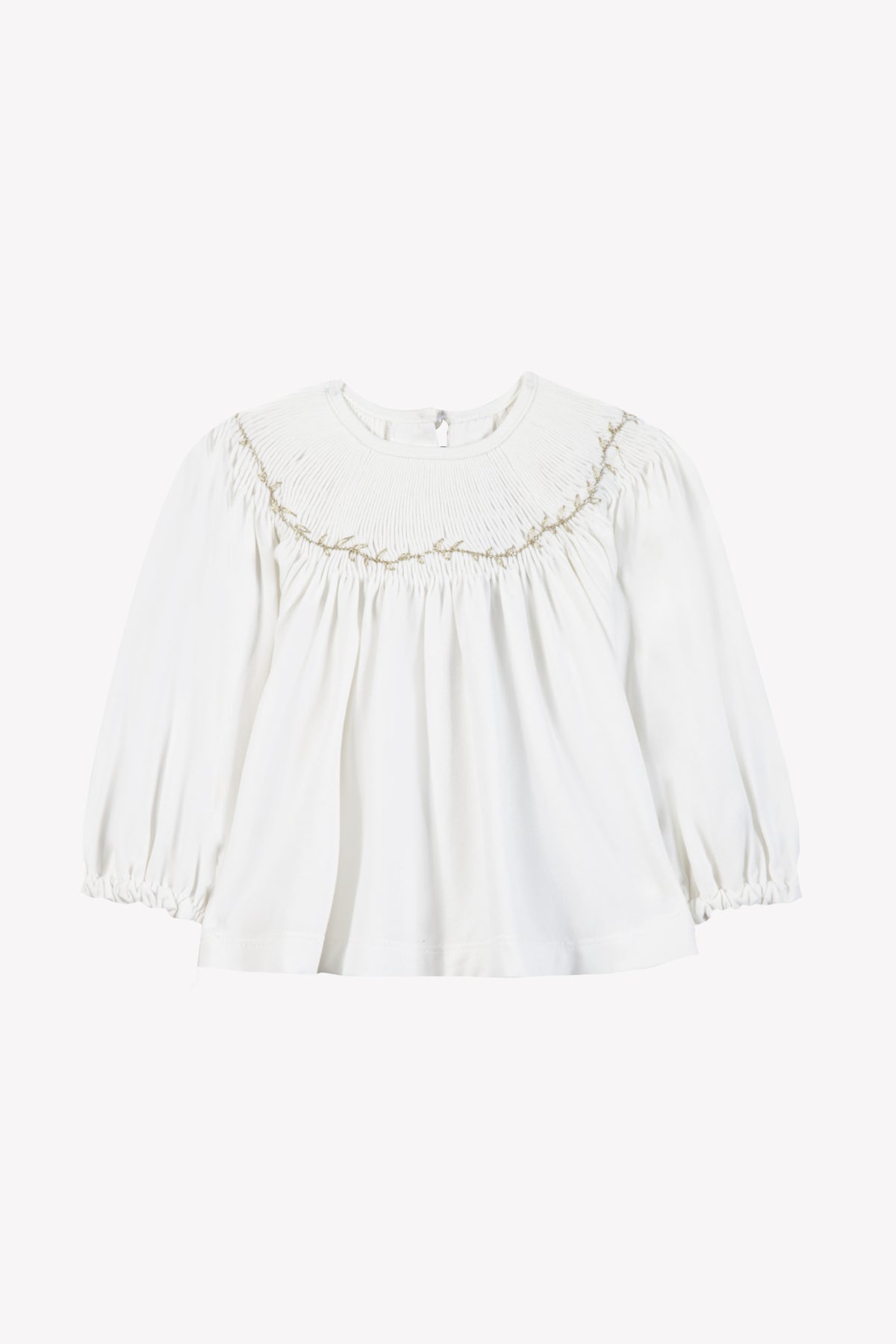 TARTINE ET CHOCOLAT LONG SLEEVE SMOCKED DETAIL BLOUSE