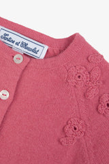 TARTINE ET CHOCOLAT KNIT BUTTON DOWN CARDIGAN WITH TRIM DETAIL