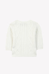TARTINE ET CHOCOLAT TC LOGO KNIT PULLOVER SWEATER BUTTON BY SHOULDER
