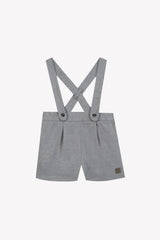 TARTINE ET CHOCOLAT 2PC COLLAR BODY WITH WOOL SHORT OVERALL