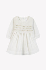 TARTINE ET CHOCOLAT LONG SLEEVE SMOCKED DRESS