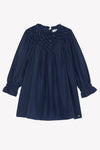 TARTINE ET CHOCOLAT LONG SLEEVE V SMOCKED DETAIL DRESS