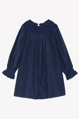 TARTINE ET CHOCOLAT LONG SLEEVE V SMOCKED DETAIL DRESS
