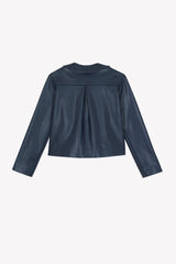 TARTINE ET CHOCOLAT SHORT LEATHER PETERPAN JACKET