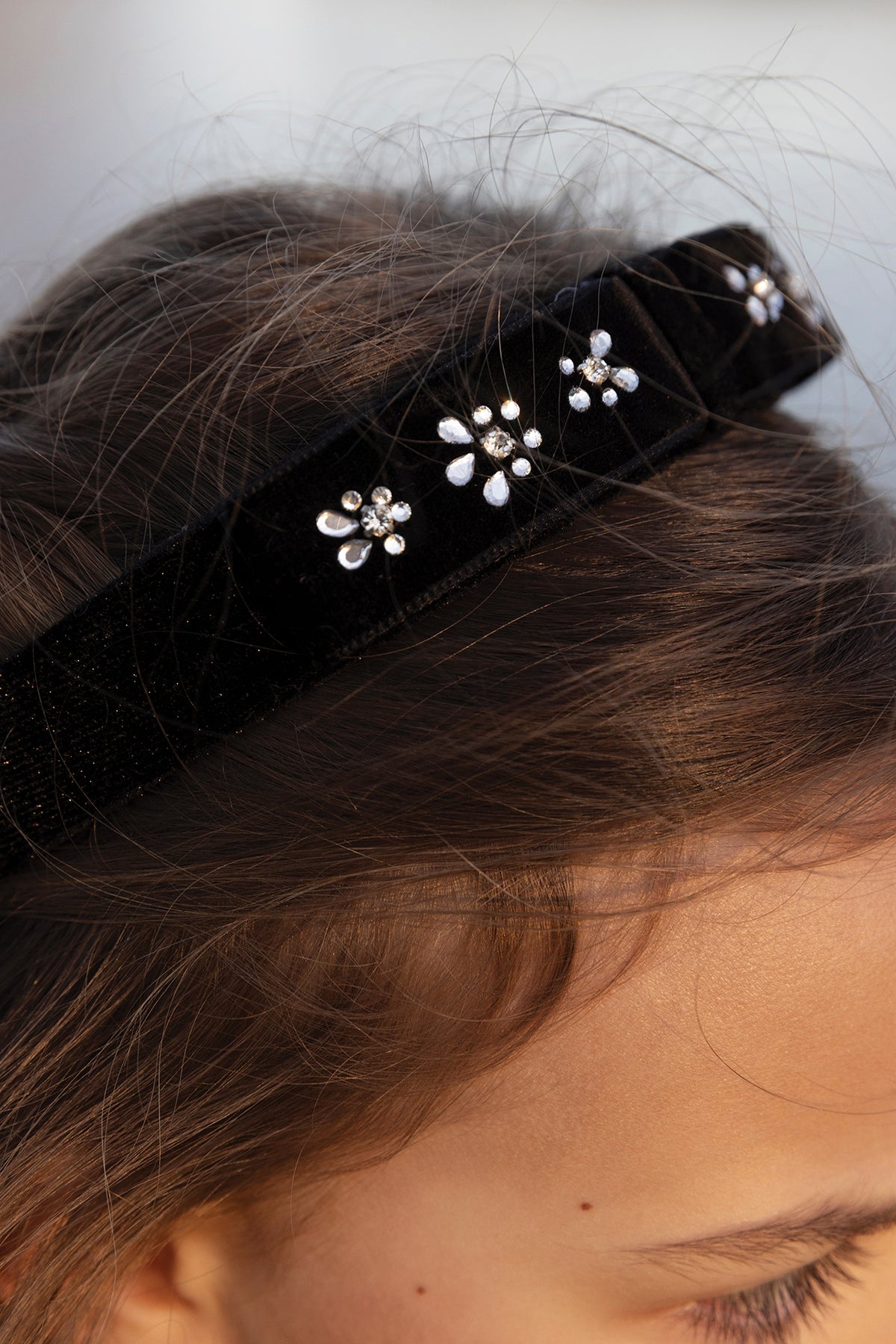 TARTINE ET CHOCOLAT VELVET GEM DETAIL HEADBAND