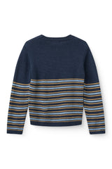 COPENHAGEN COLORS STRIPED LOGO SWEATER