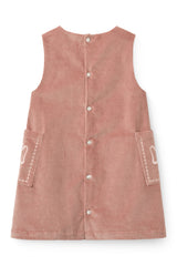 COPENHAGEN COLORS EMBROIDERED POCKETS CORDUROY JUMPER