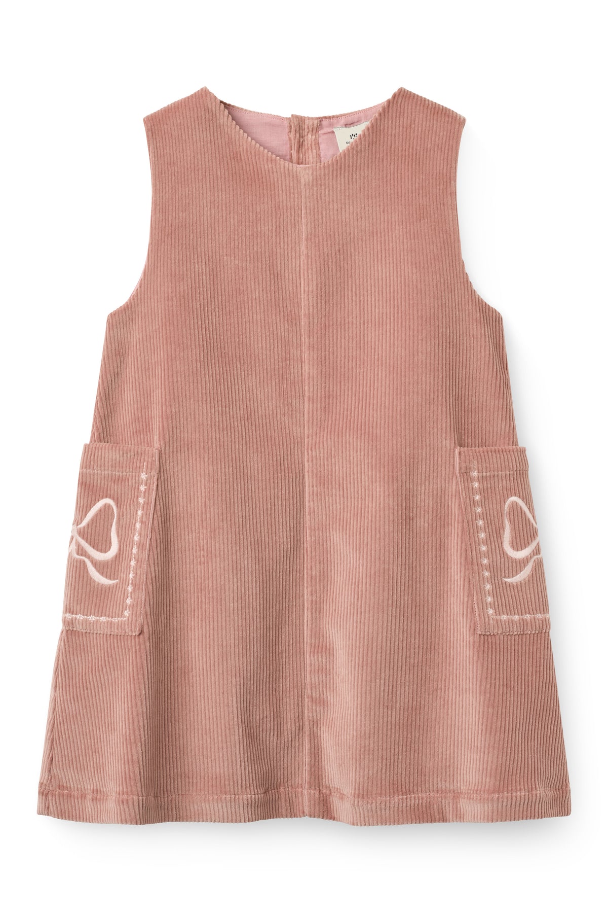 COPENHAGEN COLORS EMBROIDERED POCKETS CORDUROY JUMPER