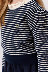 COTTIER 2PC CLIO STRIPED SWEATER WITH SKIRT