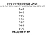 KIN + KIN COUDUROY SHIRT DRESS