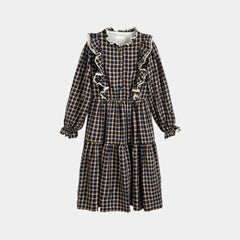 CERA UNA VOLTA BELLA CHECK PLAID PRINT DRESS