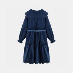 CERA UNA VOLTA MANOLA TUELLE OVERSIZE COLLAR DRESS