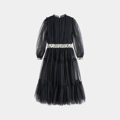 CERA UNA VOLTA MILIE TUELLE LAYERED EMBROIDER BELT GOWN