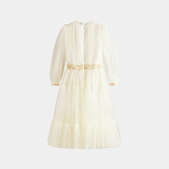 CERA UNA VOLTA MILIE TUELLE LAYERED EMBROIDER BELT GOWN