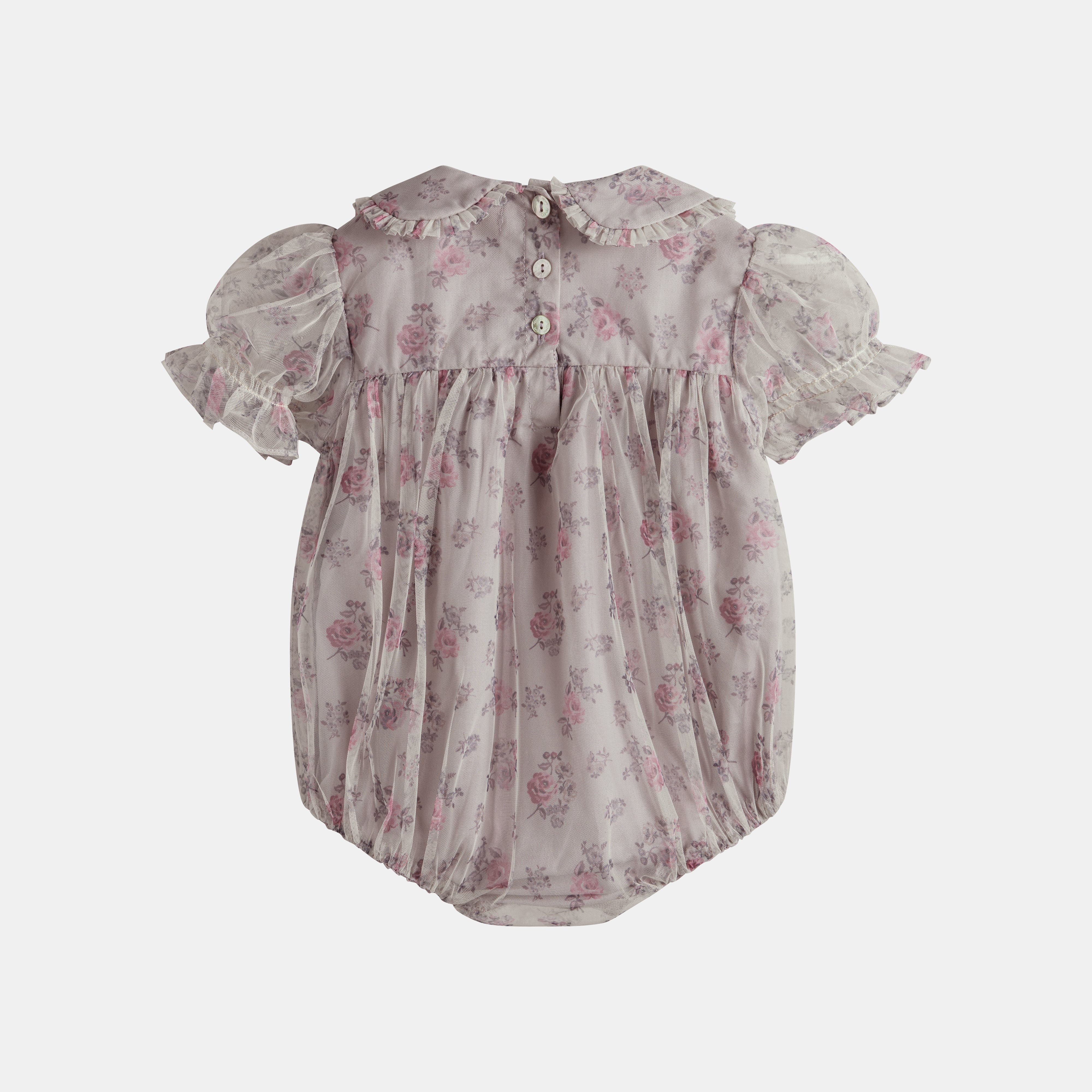 CERA UNA VOLTA VIEANA TUELLE ROSE PRINT ROMPER