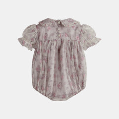 CERA UNA VOLTA VIEANA TUELLE ROSE PRINT ROMPER