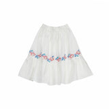 CERA UNA VOLTA 2PC EMBROIDERED FLOWER BLOUSE AND SKIRT SET