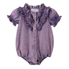 LIMONANA DENIM WASH ROMPER