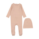 LILETTE 2PC COTTON WORD FOOTIE AND BEANIE SET