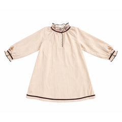 THE LITTLE POETS CARMO EMBROIDERED DETAIL DRESS