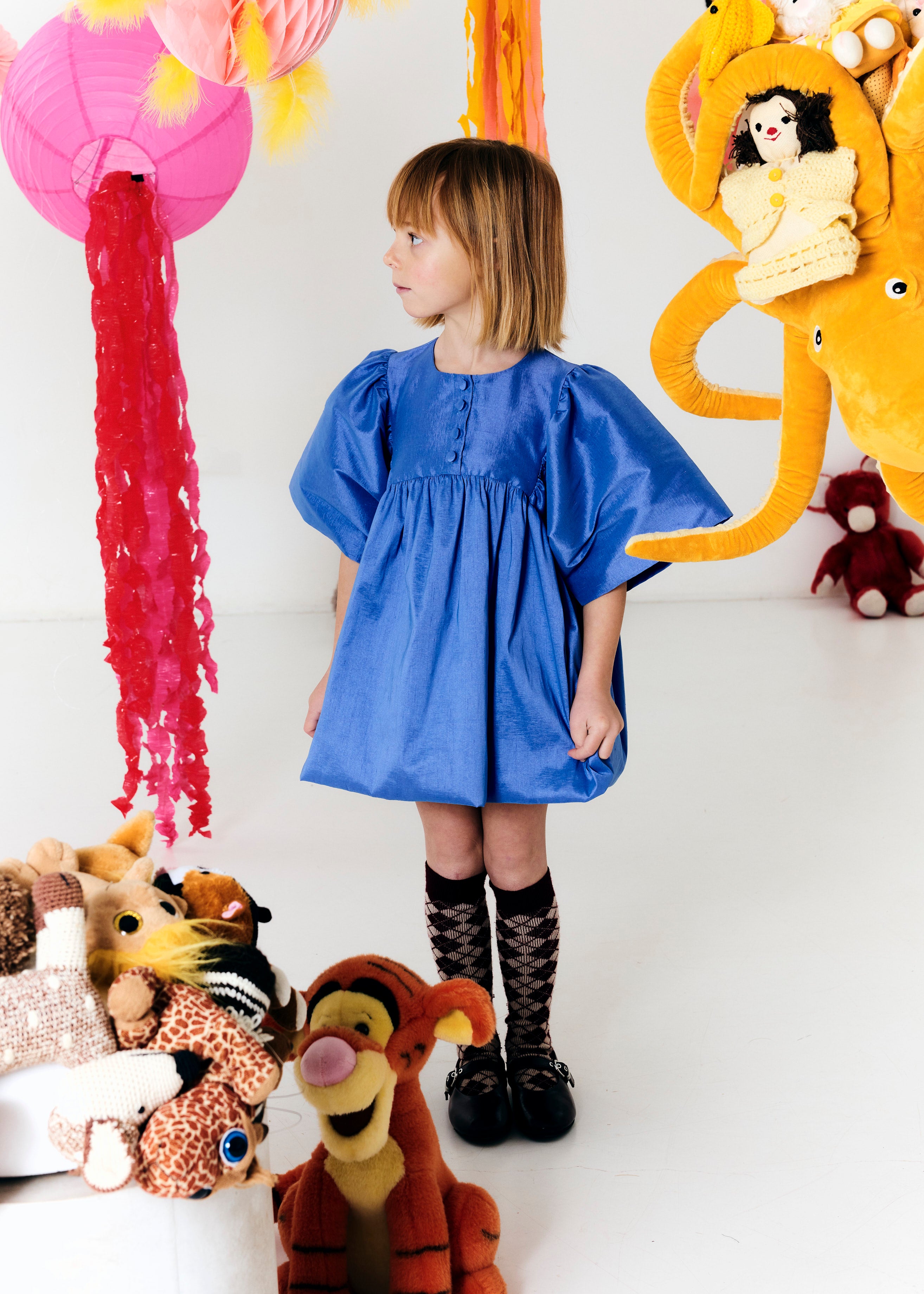 MORLEY YDOL FLOWY SLEEVE 4 BUTTON HIGHWAISTED DRESS