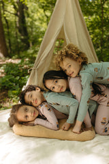 CREW LOUNGE 2PC TEDDY PATTERN LOUNGE CREWNWCK SET
