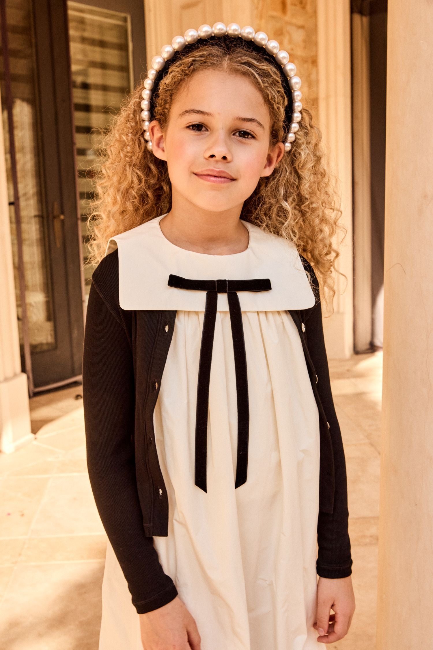 LITTLE PARNI 2PC SHELL WITH BOW MAXI JUMPER
