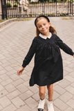 LITTLE PARNI COLLAR TAFFETA DRESS