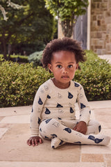 LITTLE PARNI 2PC "LP" SIGNATURE FOOTIE WITH BEANIE SET