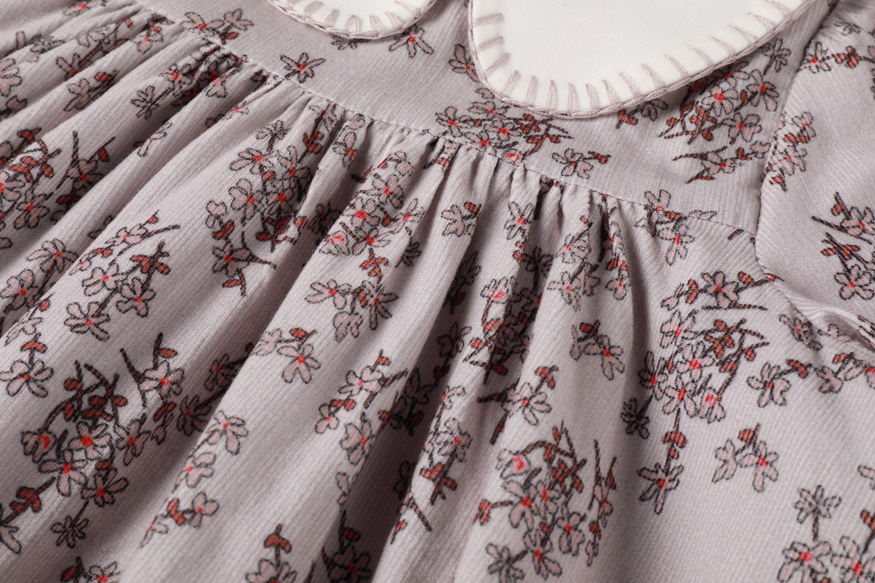 NOU NELLE 2PC CORDUROY FLORAL DRESS AND CARDIGAN