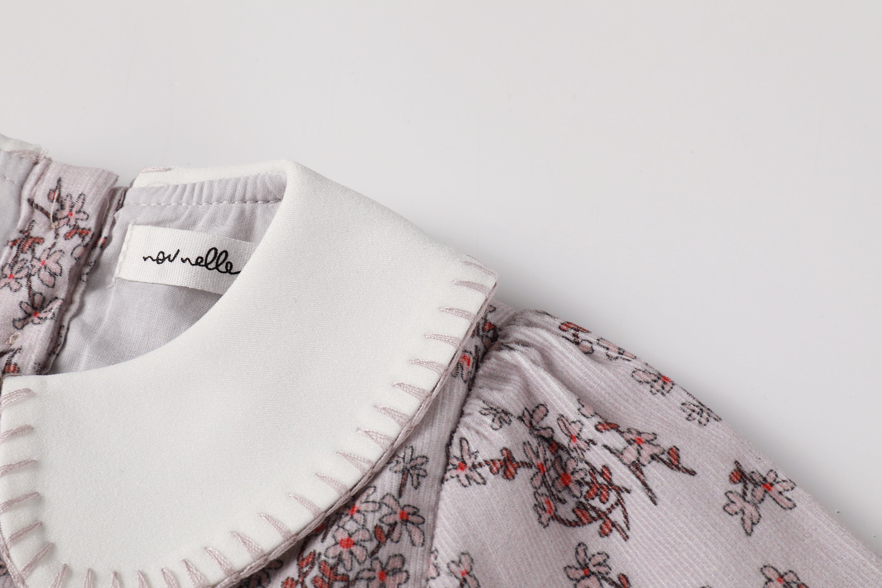 NOU NELLE 2PC CORDUROY FLORAL DRESS AND CARDIGAN