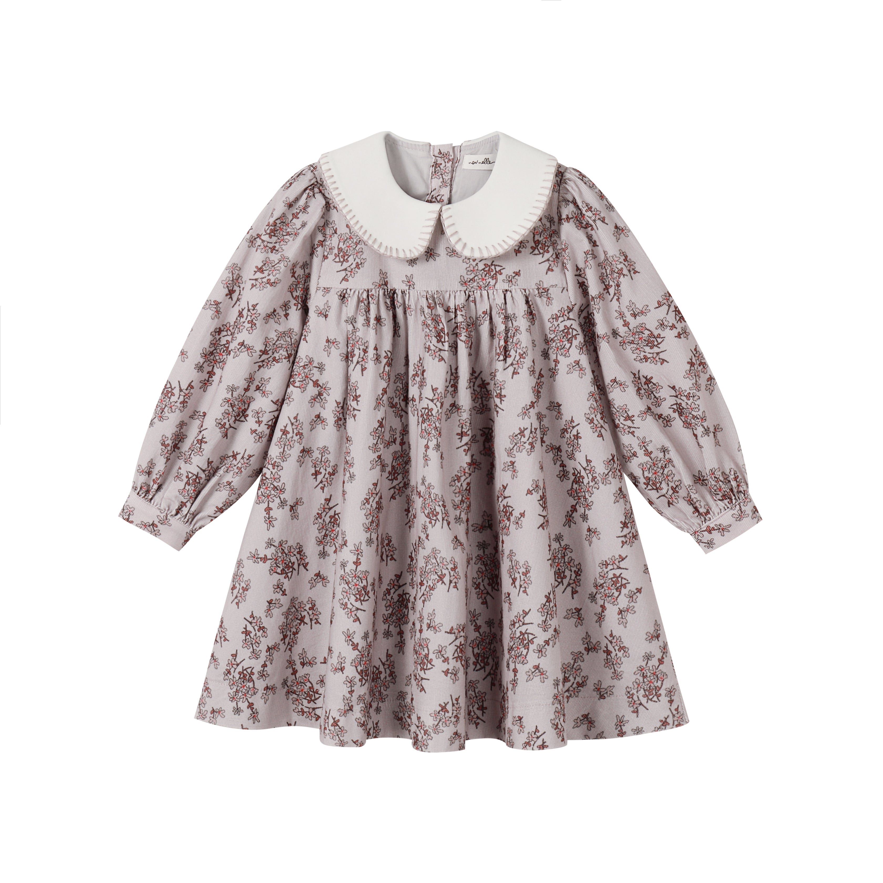 NOU NELLE 2PC CORDUROY FLORAL DRESS AND CARDIGAN