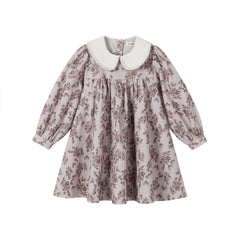NOU NELLE 2PC CORDUROY FLORAL DRESS AND CARDIGAN