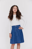 CREW BASICS WIDE PLEATED SKIRT