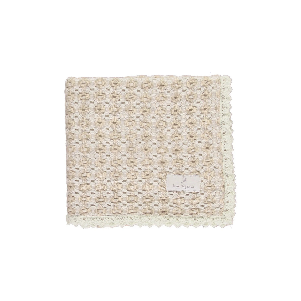 BEBE ORGANIC RETRO CROCHET BLANKET