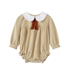 NOU NELLE CRUSHED VELOUR TIE ROMPER