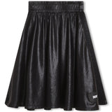 DKNY SHINY SKIRT WITH TAPE ON SIDE BRANDED