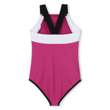 DKNY COLORBLOCK ONE PIECE BATHING SUIT