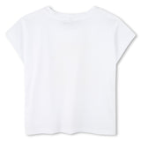 DKNY BOXY SHORT SLEEVE DKNY LOGO TIE TEE