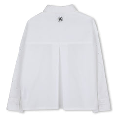 DKNY LONG SLEEVE RHINESTONE ALLOVER SHIRT