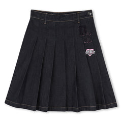 DKNY PLEATED DKNY PATCHES SKIRT
